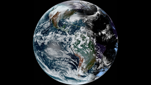 NOAA GOES-16 full disk GeoColor image