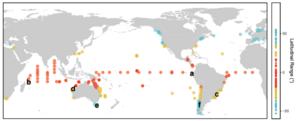 Ocean weather map