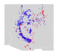 Map of Sampling Locations in the US Southwest