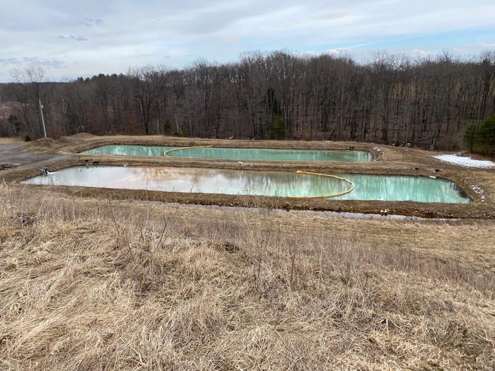 An acid-mine sludge pond