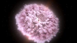 Simulation of neutron star collision