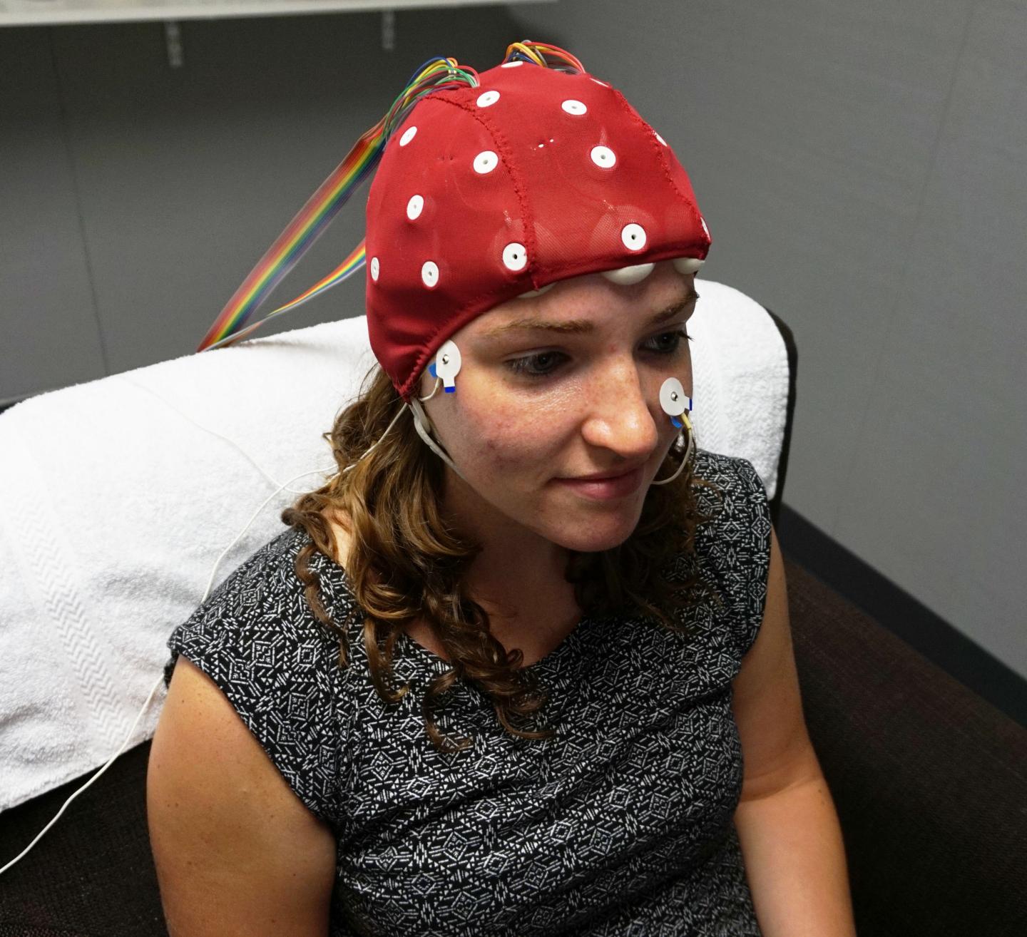 Demonstration of the EEG cap with sensors