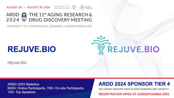 Announcing Rejuve.Bio as Tier 4 Sponsor of ARDD 2024