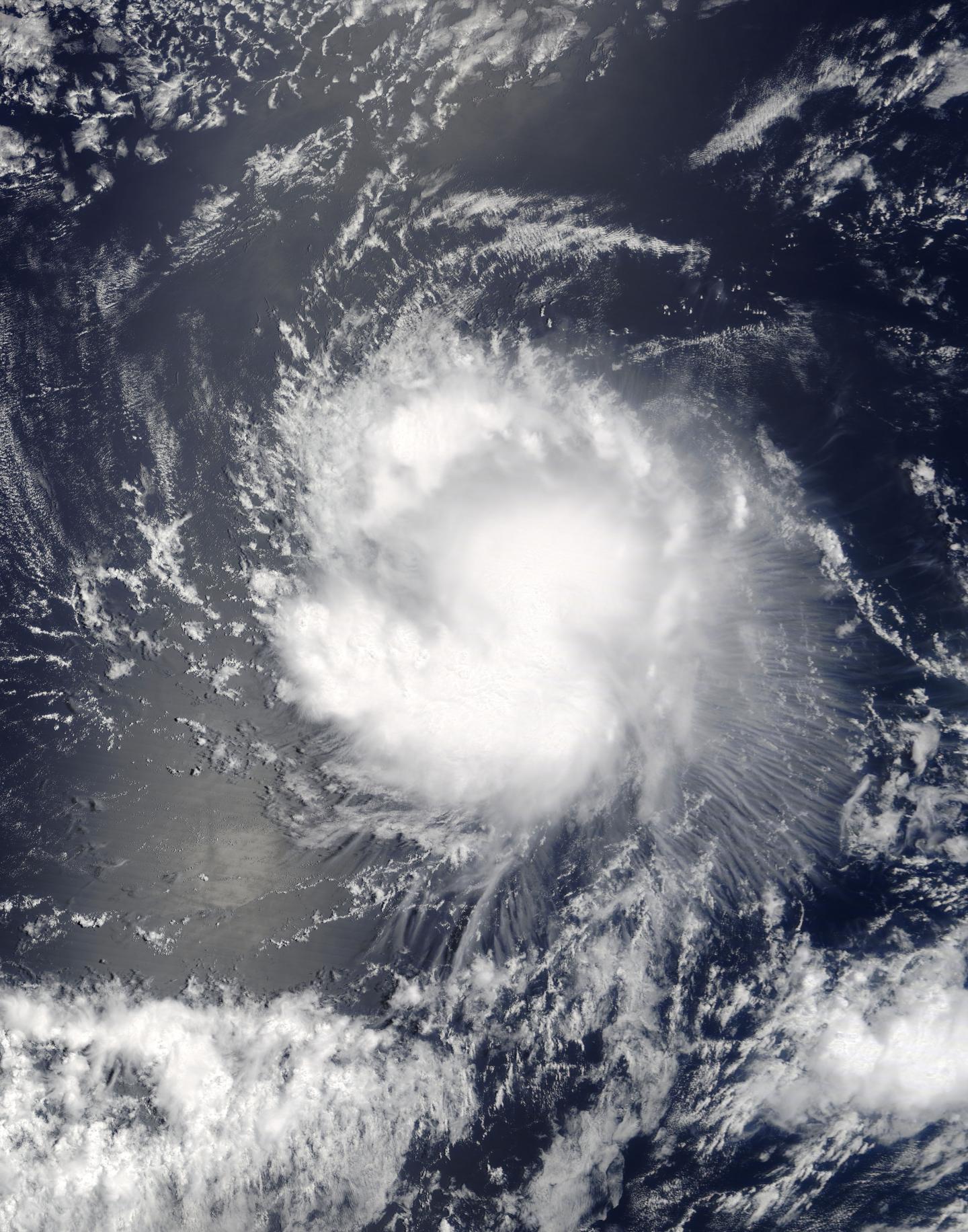 NASA's Terra Satellite Sees Tropical Storm Ivette Holding Steady