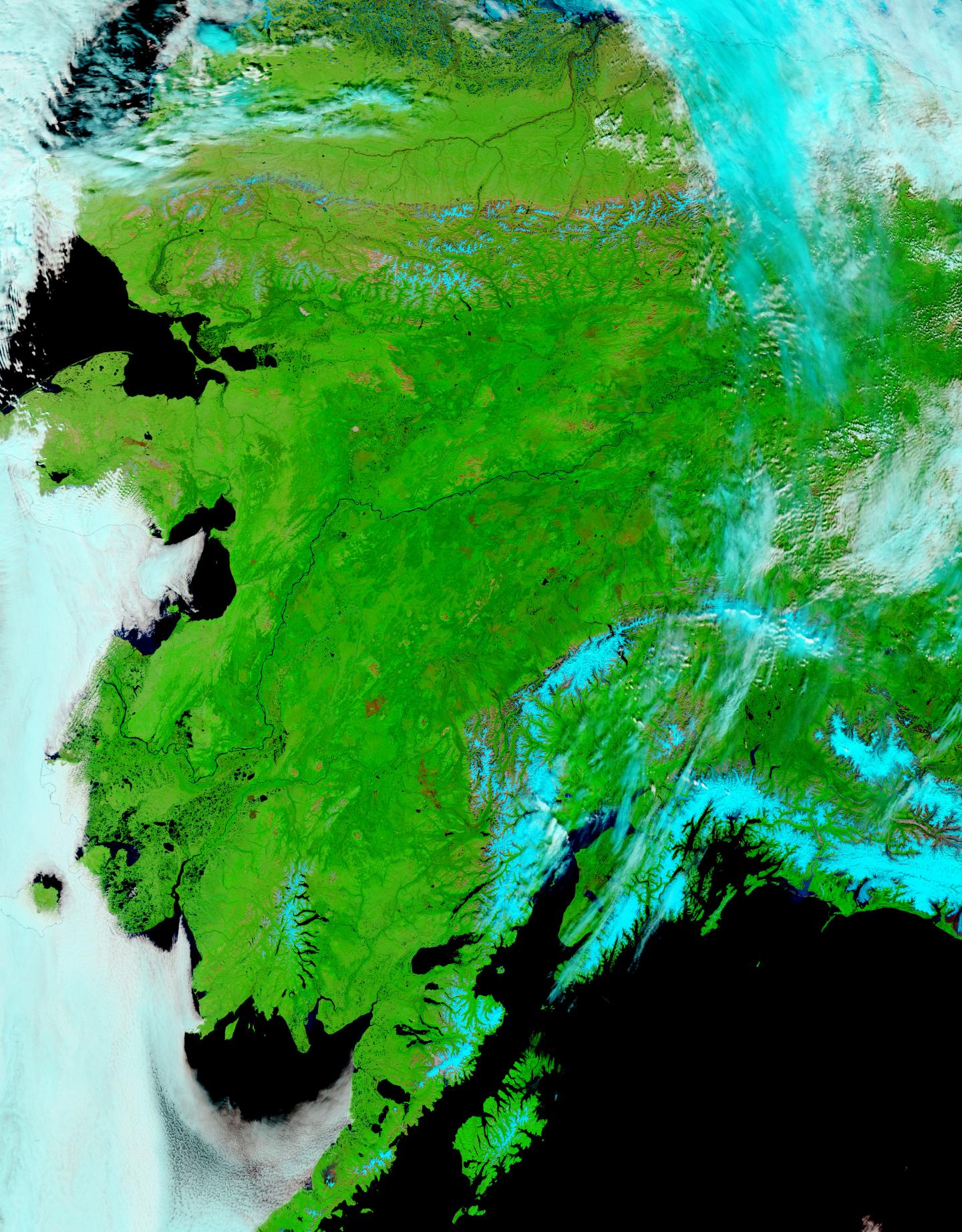 False Color Alaska June 14, 2015