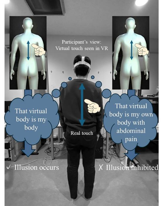 Full-body illusion experiment: Influence of the manipulation of top-down interpretation