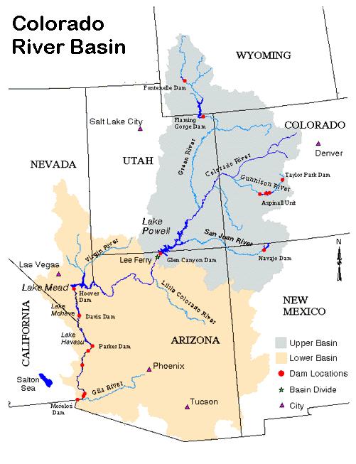 Colorado River Basin Map Colorado River Basin Map [Image] | Eurekalert! Science News Releases