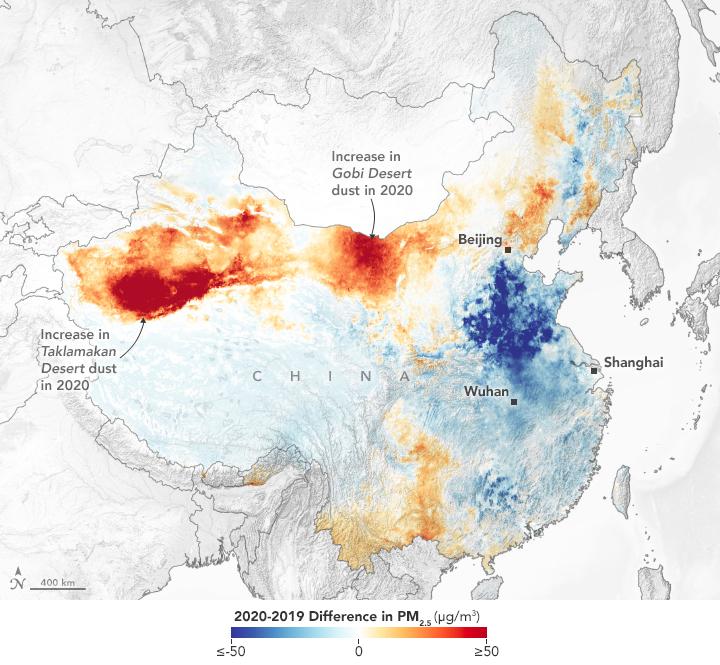 nasa air pollution map