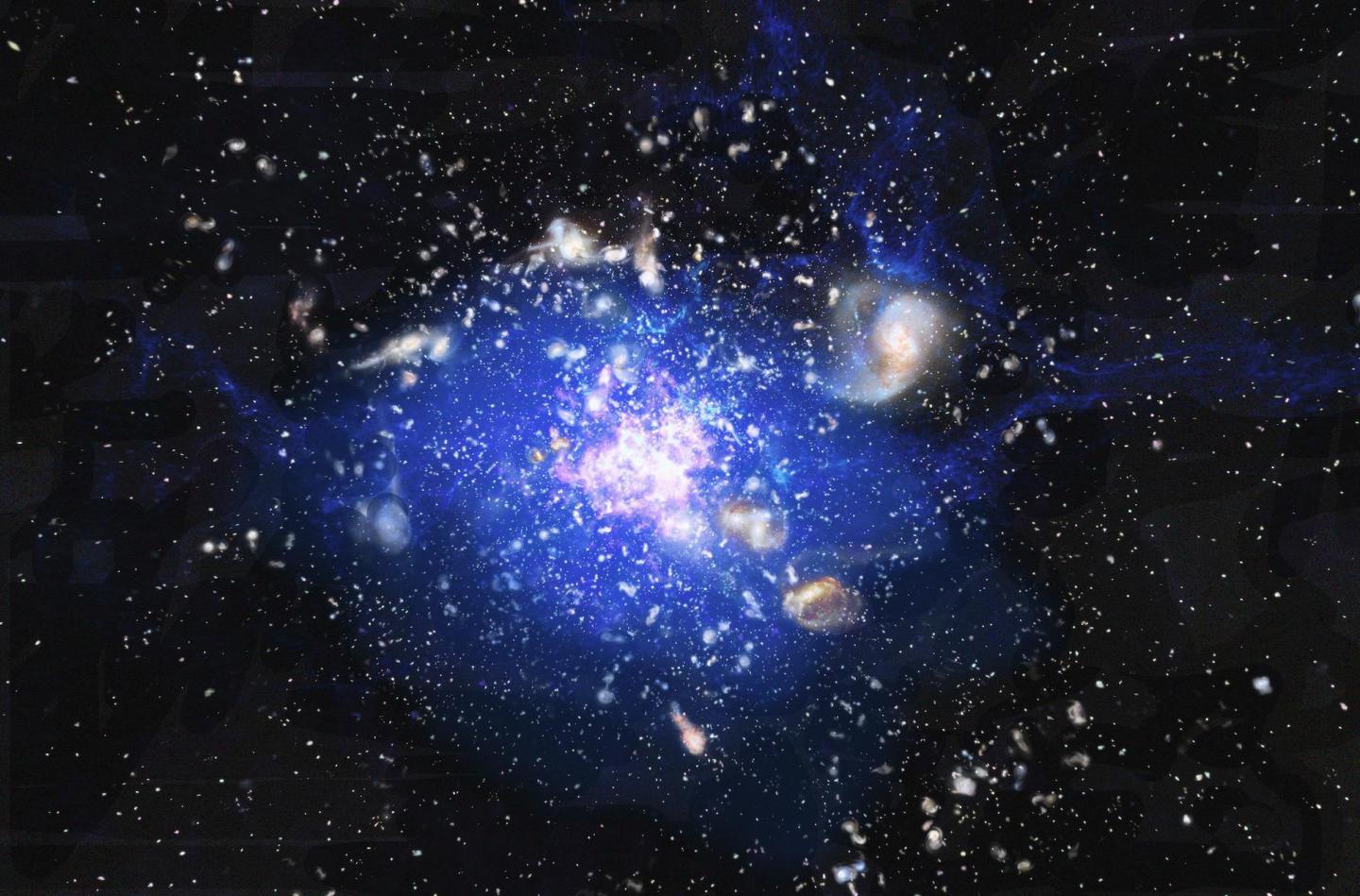 Artist's Impression of a Cosmic "Ocean" of Cold Gas