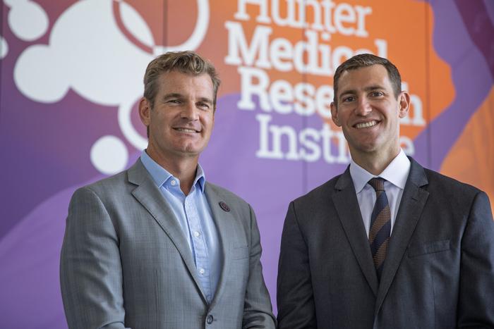 HMRI's Todd Williams with Novartis' Matt Zeller