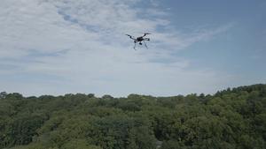 Drone collects data above Martell Woods