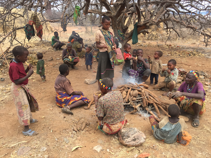 Hadza Women Sharing Food