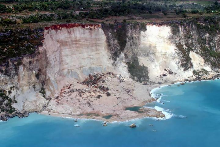 Coastal landslide