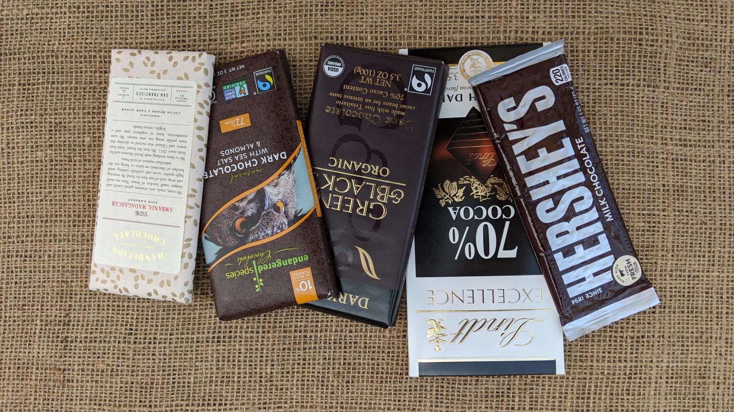 Brown chocolate products