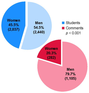 Participation gender gap in engineering courses