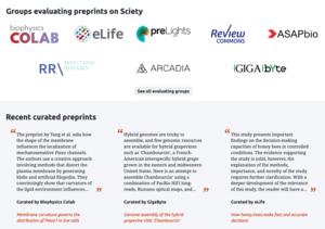 Groups Evaluating Preprints on Sciety