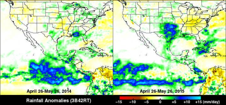 Rainfall Totals in May 2014 vs. May 2015