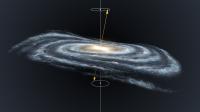 Graphic representation of the precessing warp of the Milky Way disc
