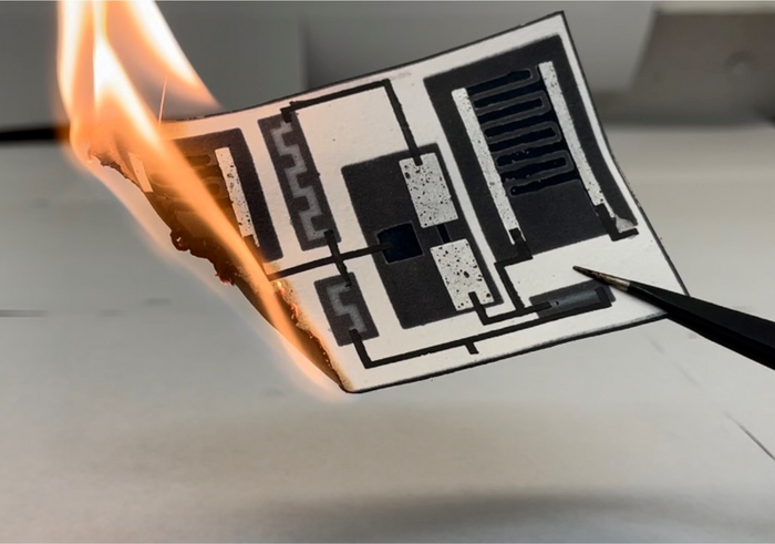 Disposable electronics on a simple sheet of paper