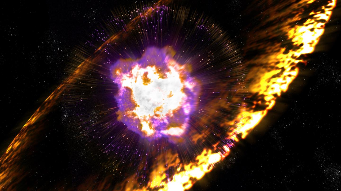 Supernova Sprays out Debris