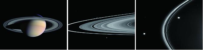 Images of Saturn's Main Rings, the F Ring, and its Shepherd Satellites Obtained by Cassini