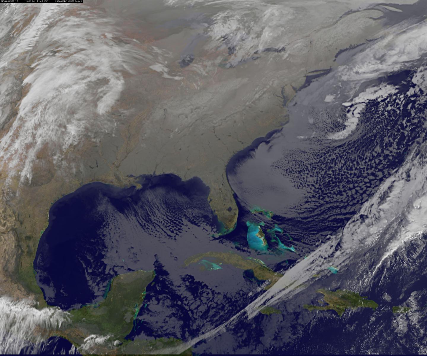 GOES-East Image of Blizzard 2016
