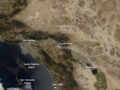 Summit Fire in Southern California