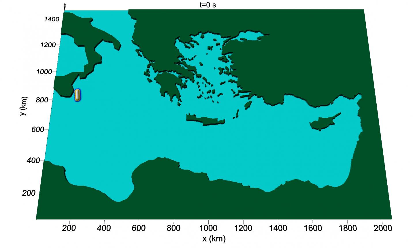 Sicily Tsunami Animation