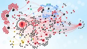 Network representation of the zoonotic web in Austria, 1975-2022 / Light background