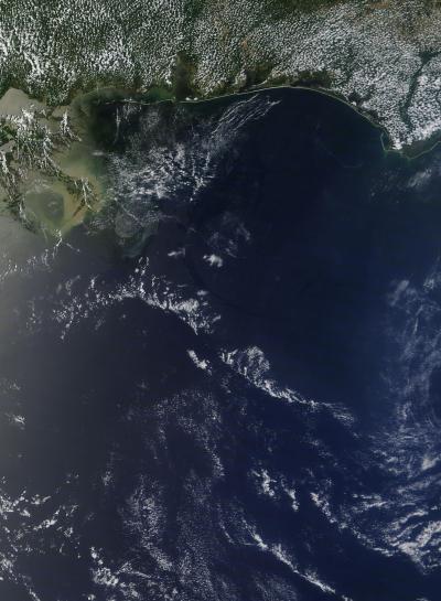 NASA Views Oil Spill from Terra Satellite