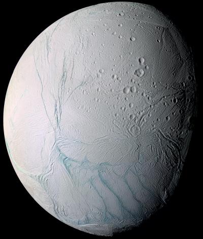 Enceladus' Craters and Complex, Fractured Terrains