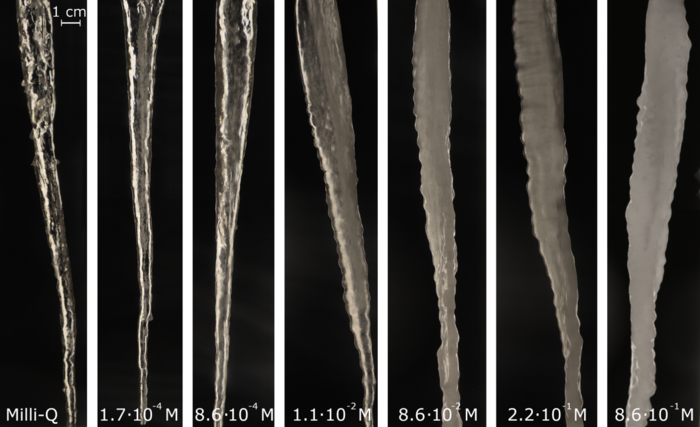 Icicles contain more salt