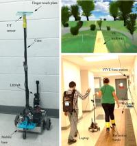 Experimental Set-up for CANINE, the Robotic Cane