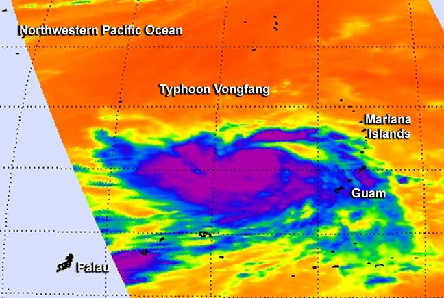 Typhoon Vongfong Departs the Mariana Islands