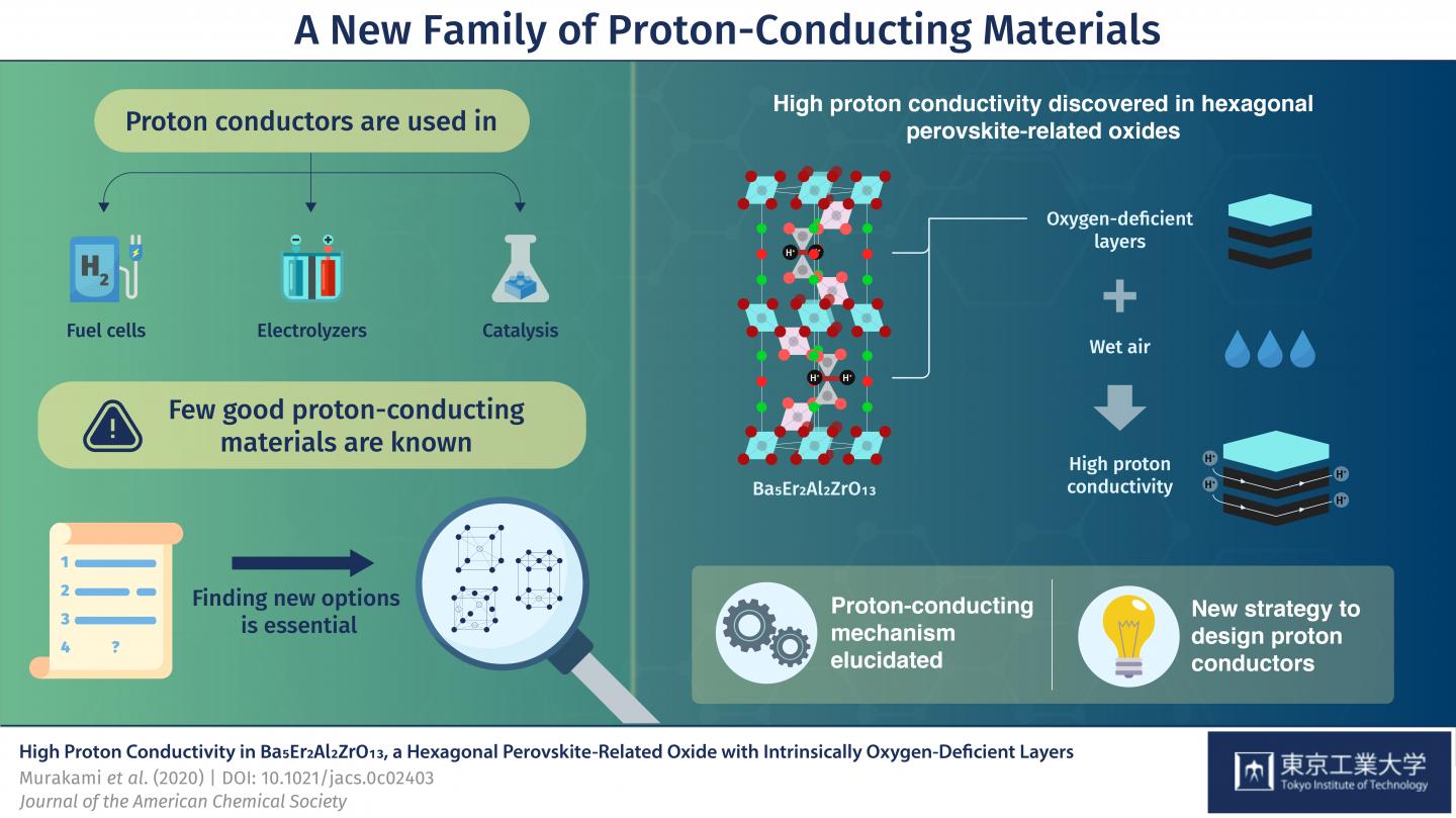 Figure 1. Schematic Illustration of a New Family of Proton-Conducting Materials