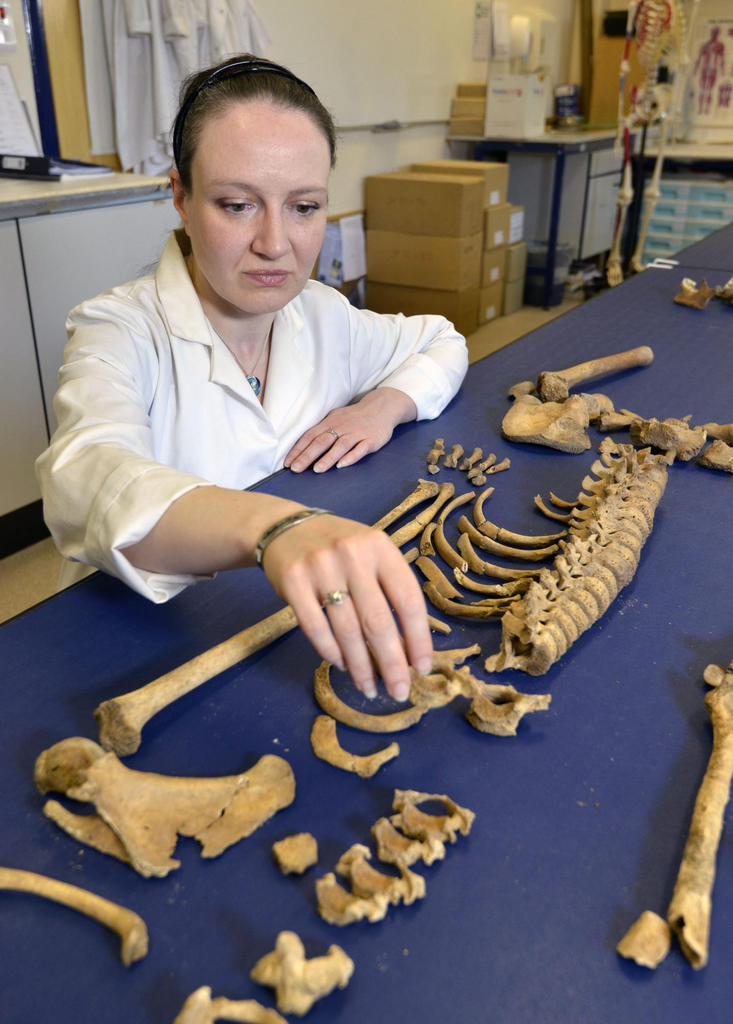 Dr. Anwen Caffell Examines the Remains