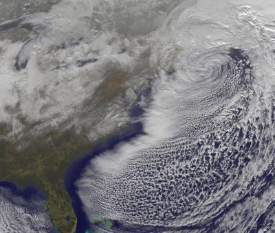 GOES-13 Image of the Massive East Coast Low