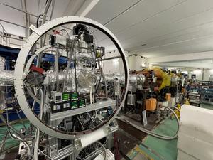 Reaction microscope inserted into the Cooler Storage Ring of the Heavy Ion Research Facility in Lanzhou