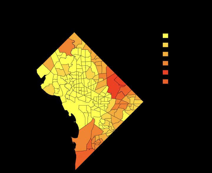 Peak infection day in Washington, D.C.