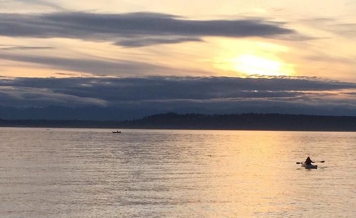 Paddling on Puget Sound