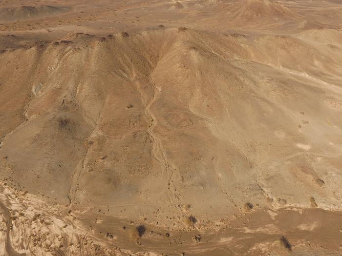 Aerial view of the central part of the site from the southwest