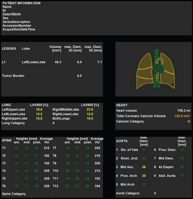 Representative Results Summary Page From AI Platform