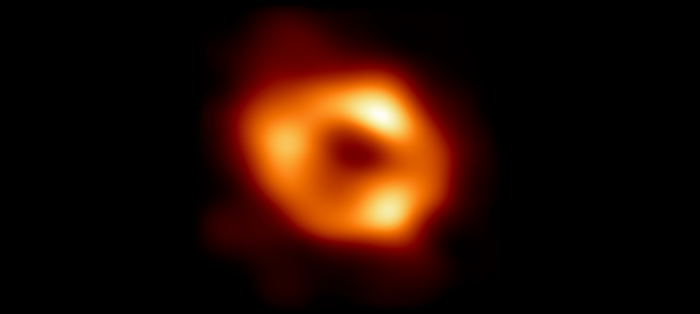 The first-ever image of Sagittarius A, the black hole that sits at the center of the Milky Way galaxy.