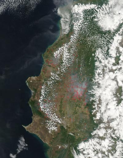 Agricultural Fires in Ecuador Dec. 3, 2013