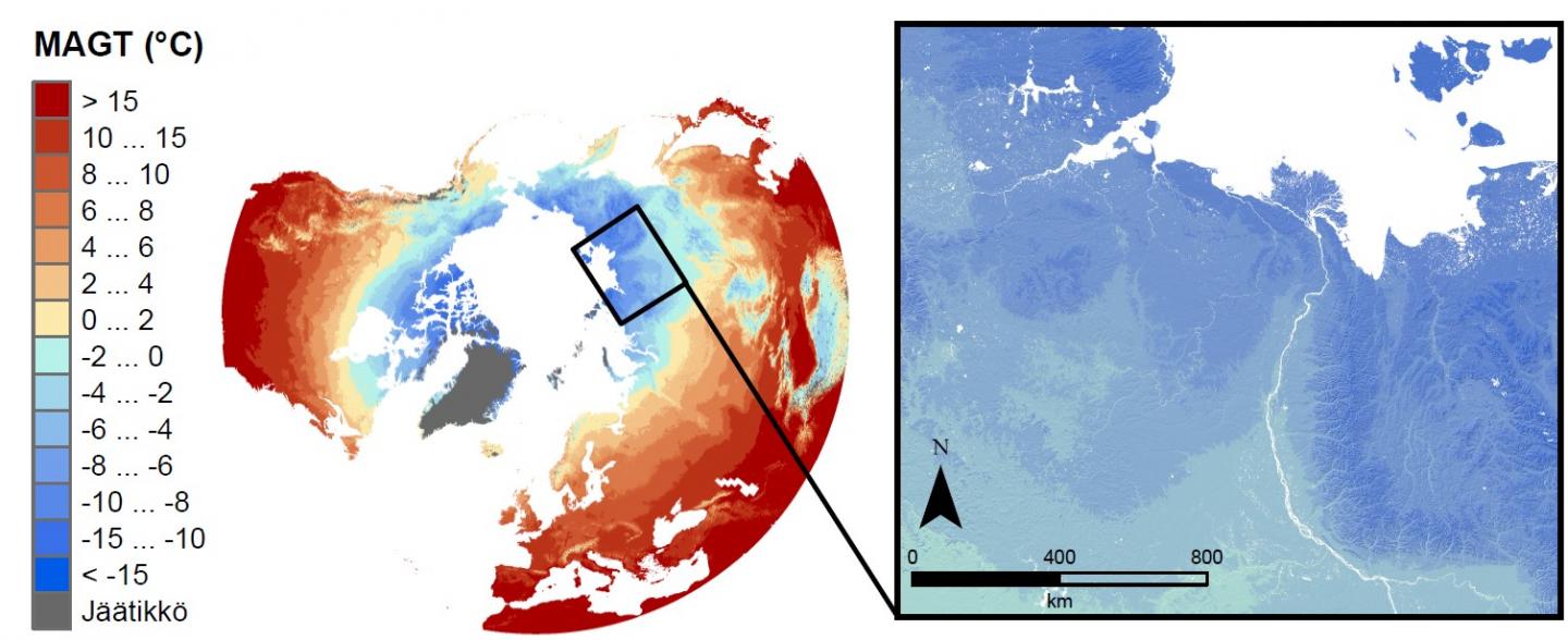 Thermal Con­di­tions in the Ground of the North­ern Hemi­sphere