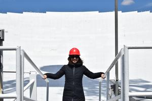 Daniela de Paulis at the Green Bank Observatory.