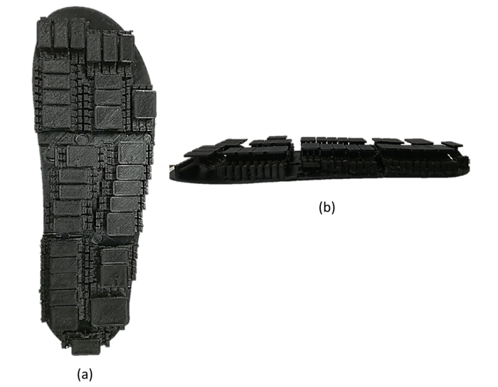 3D printed prototype of footwear