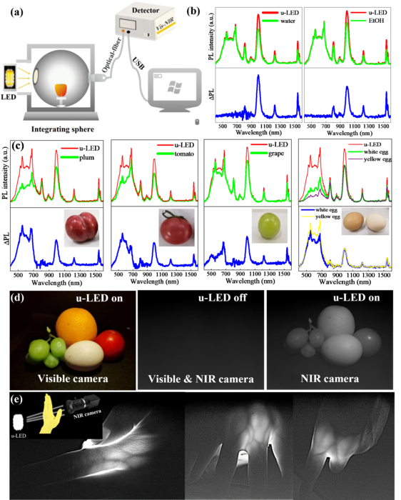 Figure 2. Application demonstration of Bi/Ln:DP-based ultrabroadband LED