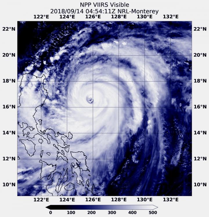 Suomi NPP Image of Mangkhut