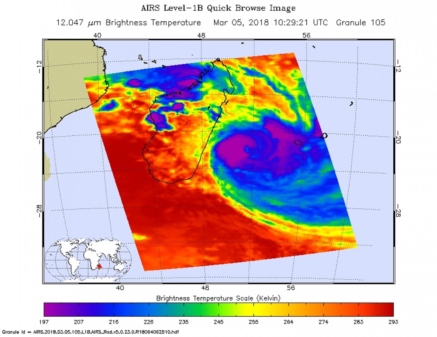 AIRS image of Dumazile